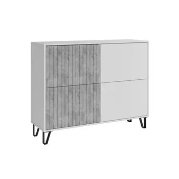 Комод ливерпуль, 1204х380х950, белый/бетон светлый