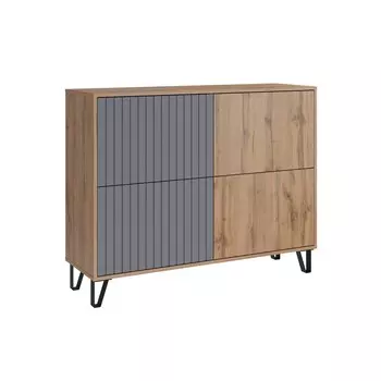 Комод ливерпуль, 1204х380х950, дуб вотан/графит софт