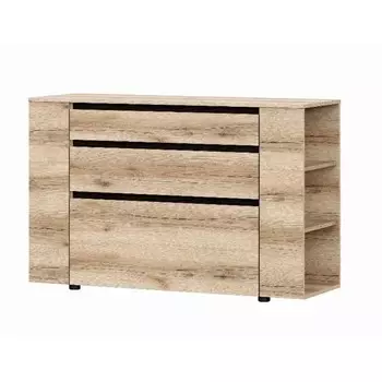 Комод одри, 1302х430х840, дуб делано/венге