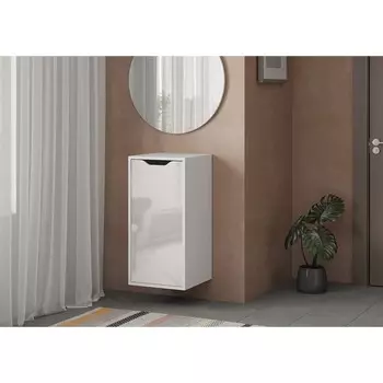 Комод пифагор а(1с), 400х400х820, белый брилл/белый глянец