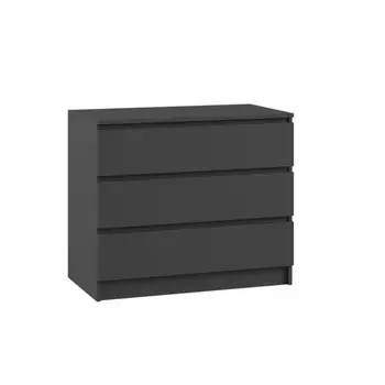 Комод с 3 ящиками мадера, 800х420х775, графит
