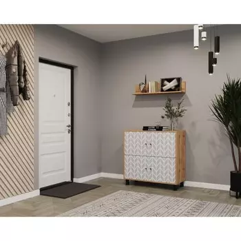 Комод зиг-заг hygge, 940х450х930, дуб/белый