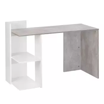Компьютерный стол кс-6, 1216х516х875, цемент светлый/белый
