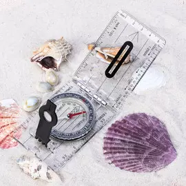 Компас maclay dc40-2, жидкостный, с линейкой