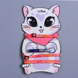 Шлейка для кошки с лазером