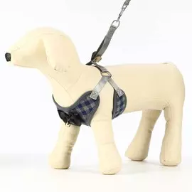 Комплект амуниции с мягкой шлейкой, м, поводок 1201 см, ош 28-48 см, ог 32-52 см, серый