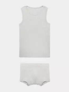 Комплект бельевой для мальчиков серый: майка и трусы