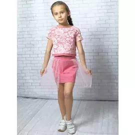 Комплект блузка укороченная юбка
