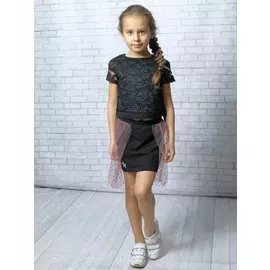 Комплект блузка укороченная юбка