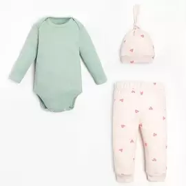 Комплект боди шапочка брюки