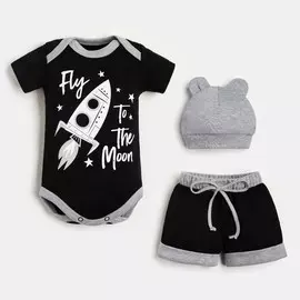 Комплект боди шорты шапочка