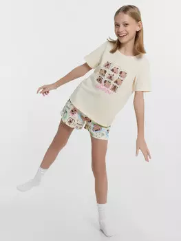 Комплект для девочек (футболка, шорты)