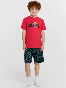 Комплект для мальчиков с принтом и надписью