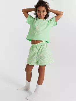 Комплект домашний для девочек салатовый