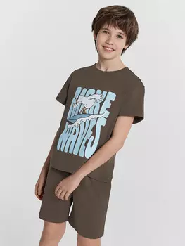 Комплект домашний для мальчиков с принтом и надписью