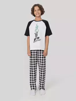 Комплект домашний для мальчиков с принтом и надписью