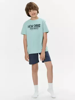 Комплект домашний для мальчиков зеленый с надписью