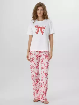 Комплект домашний женский с бантиками