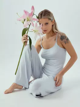 Комплект домашний женский серый