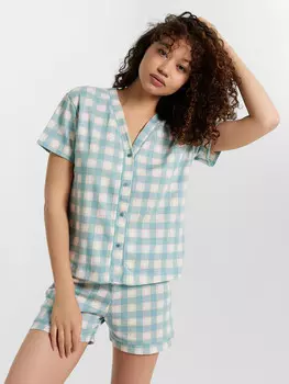 Комплект домашний женский в клетку