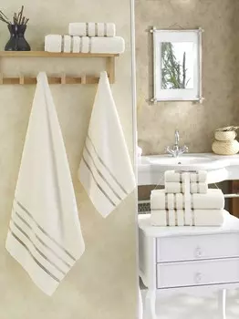 Комплект махровых полотенец, 4 шт