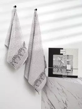 Комплект махровых полотенец "karna" bond 50x90-70х140 см