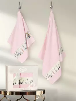 Комплект махровых полотенец "karna" jasmin 50х90*1-70х140*1 см