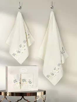 Комплект махровых полотенец "karna" jasmin 50х90*1-70х140*1 см