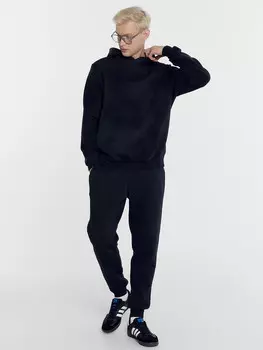 Комплект мужской черный (худи и брюки)