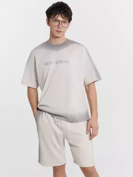 Комплект мужской серый с надписью