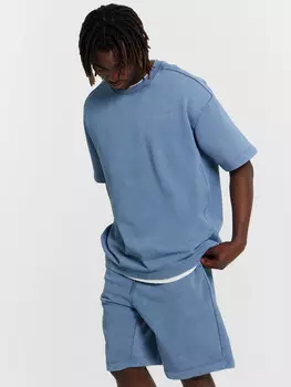 Комплект мужской синий: футболка и шорты