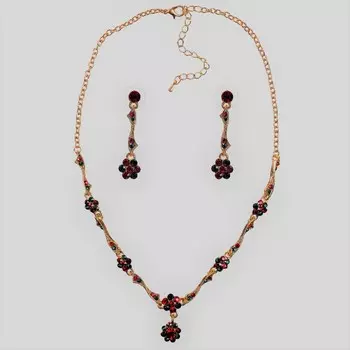 Комплект ожерелье серьги