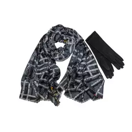 Комплект палантин перчатки