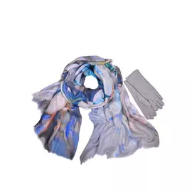 Комплект палантин перчатки