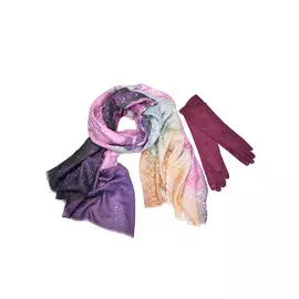 Комплект палантин перчатки