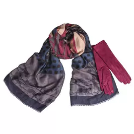 Комплект палантин перчатки