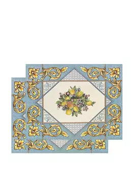 Комплект салфеток "Фруктовое ассорти" 2 шт, 35х50 см