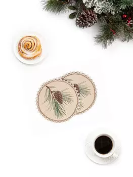 Комплект салфеток "Питер Пэн" 2 шт, круг д27см