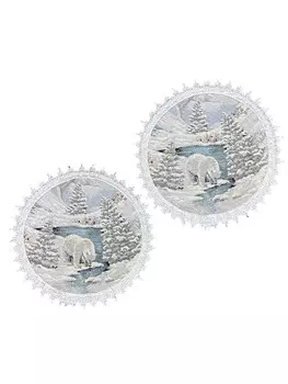 Комплект салфеток "Арктика" 2 шт, круг д27 см