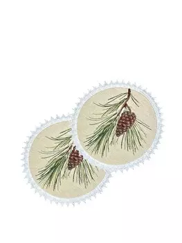 Комплект салфеток "Питер Пэн" 2 шт, круг д27см