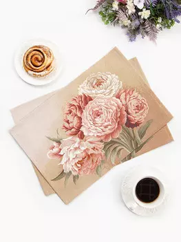 Комплект салфеток "Английский сад" 2 шт, 35х50 см