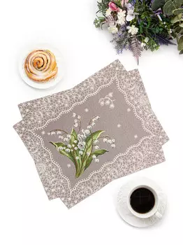 Комплект салфеток "Ландыши" 2 шт, 35х45 см