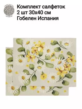 Комплект салфеток "Одуванчики и ромашки" 2 шт, 35х45 см
