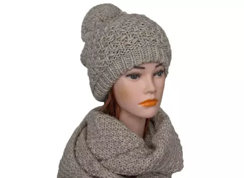 Комплект шапка и снуд