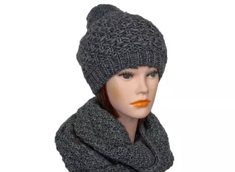 Комплект шапка и снуд