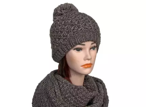 Комплект шапка и снуд