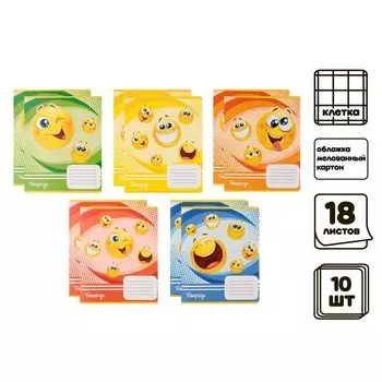 Комплект тетрадей из 10 штук, 18 листов в клетку calligrata