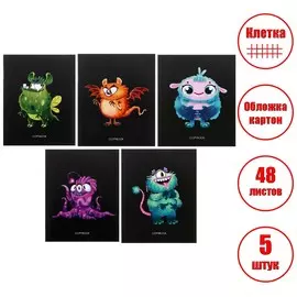 Комплект тетрадей из 5 штук, 48 листов в клетку calligrata