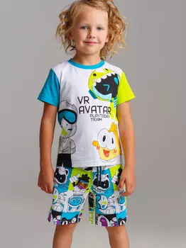 Комплект трикотажный фуфайка футболка шорты