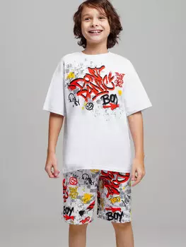 Комплект трикотажный фуфайка футболка шорты